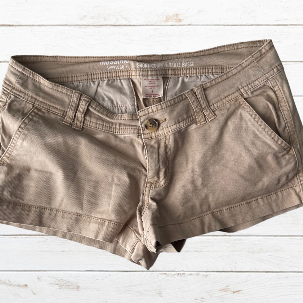 Mossimo Khaki Low Rise Short Shorts
